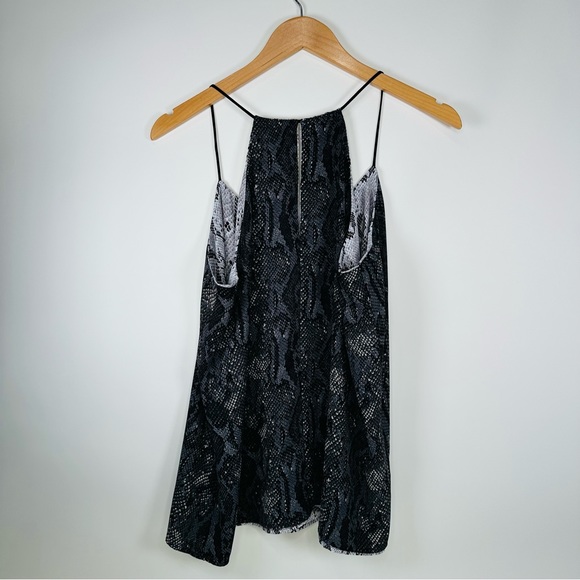 Express Barcelona Reversible Snake Print Sleeveless Cami Tank Top Black Large - Picture 4 of 7